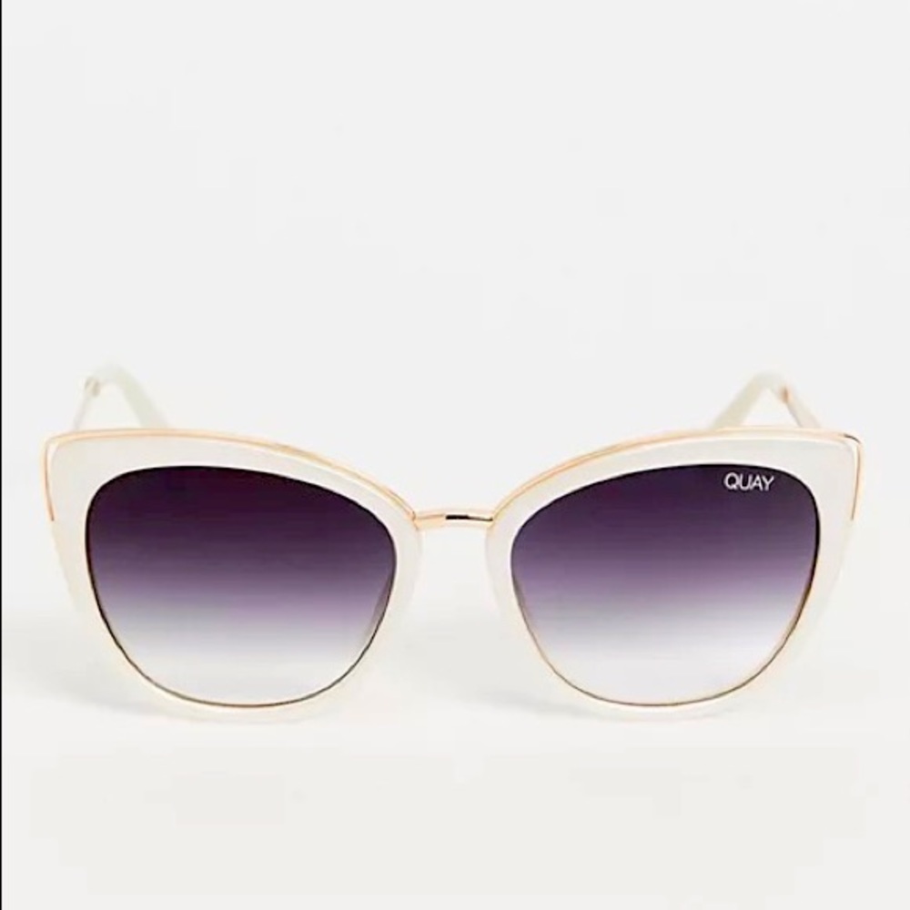 Sold! Quay Honey White Cat Eye Sunglasses